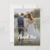 Doppelseitige Hochzeitskarte mit Foto Dankeskarte (Vorderseite)