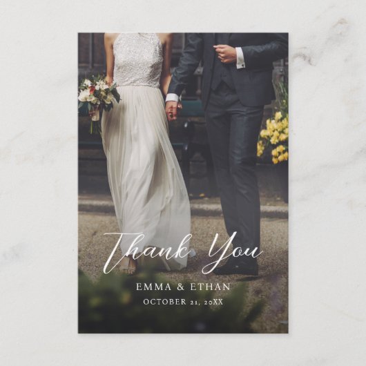 Doppelseitige Hochzeitskarte mit Foto Save The Date (Vorderseite)