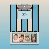 Doppelseitige Initialisierung 8 Foto blauer Sand Klemmbrett