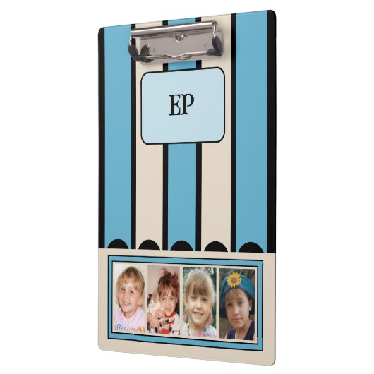 Doppelseitige Initialisierung 8 Foto blauer Sand Klemmbrett (Links)