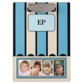 Doppelseitige Initialisierung 8 Foto blauer Sand Klemmbrett (Vorderseite)