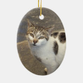 Doppelseitige Katzenverzierung Keramik Ornament (Hinten)