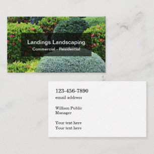 Doppelseitige Landschaftsbau-Geschäftskarten Visitenkarte