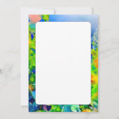 Doppelseitige, lebendige abstrakte Aquarellfarbe Einladung (Rückseite)