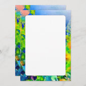 Doppelseitige, lebendige abstrakte Aquarellfarbe Einladung (Vorne/Hinten)