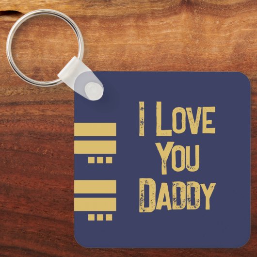 Doppelseitige Liebe Papa hinzufügen Name Marine Go Schlüsselanhänger (Vorderseite)