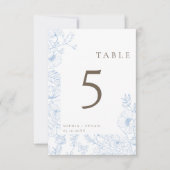 Doppelseitige Linie Art Französisch Blue Table Nr  Einladung (Vorderseite)