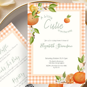 Doppelseitige Little Cutie Baby Shower Einladung