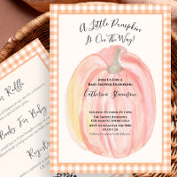 Doppelseitige Little Pumpkin-Baby-Einladung