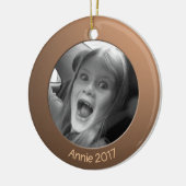 Doppelseitige Messing 2 x Benutzerdefiniertes Foto Keramik Ornament (Links)