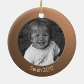 Doppelseitige Messing 2 x Benutzerdefiniertes Foto Keramik Ornament (Hinten)