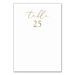 Doppelseitige minimalistische Einzel-Sitzordnung Tischnummer