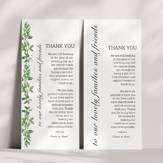 Doppelseitige Minimalistische Kalligrafie-Hochzeit