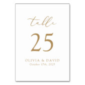 Doppelseitige Minimalistische moderne Tischnummer (Rückseite)