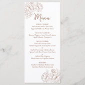 Doppelseitige Mocha Mousse Boho Blumenhochzeit Bar Menükarte (Vorderseite)