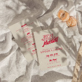 Doppelseitige, moderne, farbenfrohe Retro, mutige  Einladung