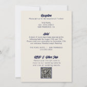 Doppelseitige, moderne, farbenfrohe Retro, mutige Einladung (Rückseite)