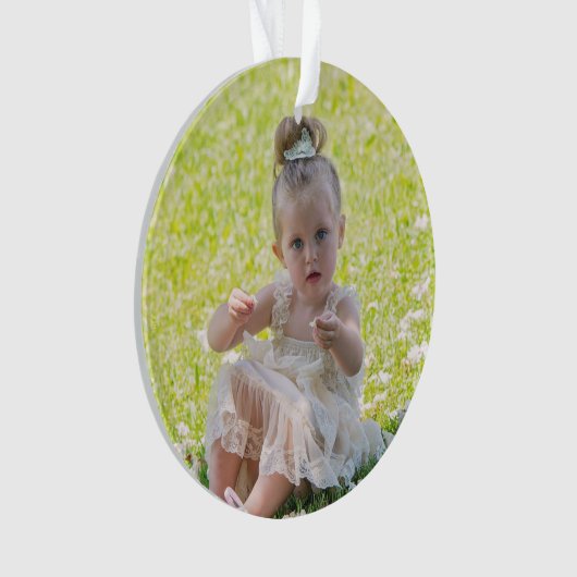 Doppelseitige Personalisierte Weihnachtsschmuck Ornament (Vorderseite)