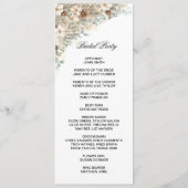 Doppelseitige Programmkarte Grün und Gold Programm (Rückseite)