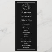 Doppelseitige Programmkarte Schwarz/Weiß Programm (Vorderseite)