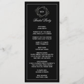 Doppelseitige Programmkarte Schwarz/Weiß Programm (Rückseite)