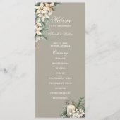 Doppelseitige Programmkarte Winter Themed beige Programm (Vorderseite)