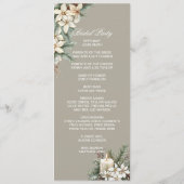 Doppelseitige Programmkarte Winter Themed beige Programm (Rückseite)