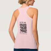 Doppelseitige QR-Code-Prüfung Mäuse Soft Pink Tank Top (Rückseite)