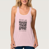 Doppelseitige QR-Code-Prüfung Mäuse Soft Pink Tank Top (Vorderseite)