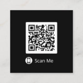 Doppelseitige QR-Code Werbekarten  Quadratische Visitenkarte (Rückseite)