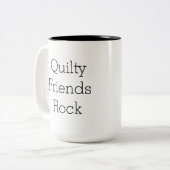 Doppelseitige Quilty Freund-Felsen-Tasse Zweifarbige Tasse (Vorderseite Links)