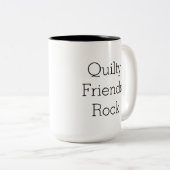 Doppelseitige Quilty Freund-Felsen-Tasse Zweifarbige Tasse (VorderseiteRechts)