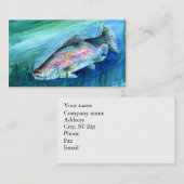 Doppelseitige Regenbogenforelle-Visitenkarte Visitenkarte (Vorne/Hinten)