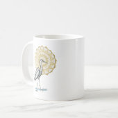 Doppelseitige Reihermandala-Tasse Kaffeetasse (Vorderseite Links)