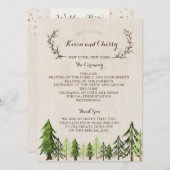 Doppelseitige rustikale Hochzeitsfeier Programm (Vorne/Hinten)