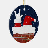 Doppelseitige Santa Ornament mit I Liebe Sie in AS (Rechts)