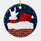 Doppelseitige Santa Ornament mit I Liebe Sie in AS (Hinten)