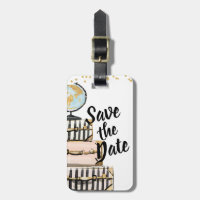 Doppelseitige Save the Date Hochzeitstorte
