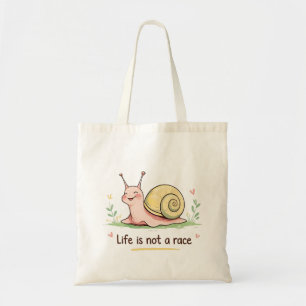 Doppelseitige Schnecken-Tasche Das Leben ist kei Tragetasche