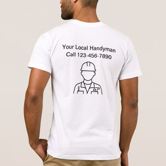 Doppelseitige Shirt für einfache Handyman-Arbeit (Rückseite)