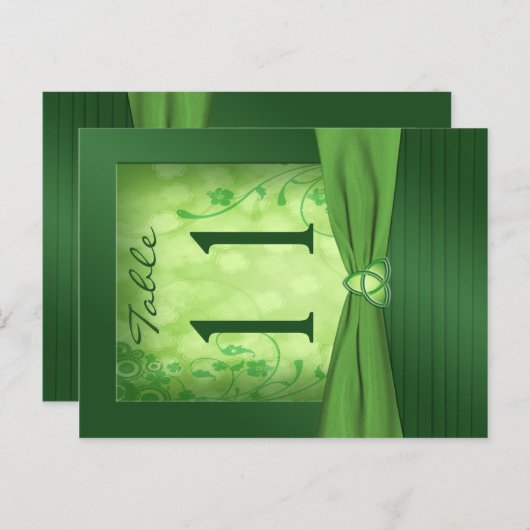 Doppelseitige Smaragdgrüne Tischnummer (Vorne/Hinten)