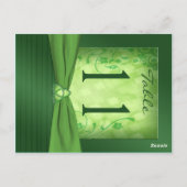 Doppelseitige Smaragdgrüne Tischnummer (Rückseite)