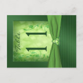 Doppelseitige Smaragdgrüne Tischnummer (Vorderseite)