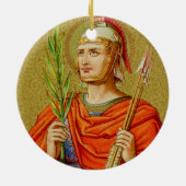 Doppelseitige St. Sebastian (SNV 24) Keramik Keramikornament (Hinten)