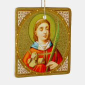 Doppelseitige St. Sebastian (SNV 24) Square Kerami Keramikornament (Rechts)