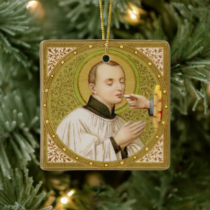 Doppelseitige St. Stanislaus (SNV 25) Quadratische Keramikornament