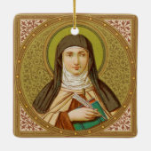 Doppelseitige St. Teresa (SNV 27) Keramik Keramikornament (Rückseite)