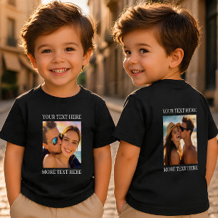 Doppelseitige T-Shirts, Benutzerdefiniertes Foto u Kleinkind T-shirt