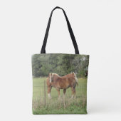 Doppelseitige Tasche mit hübschen Pferden (Rückseite)