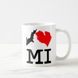 Doppelseitige Tasse ♥ I MI (i-Herz Michigan)